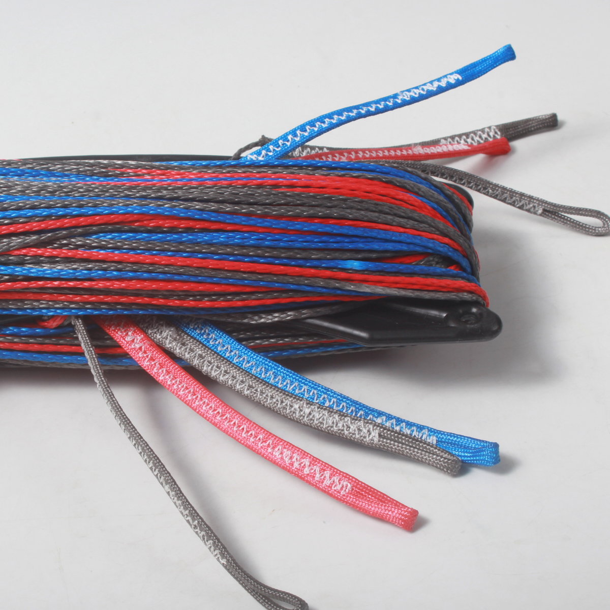 uhmwpe 纤维 4 线（1 红色 400 公斤，1 蓝色 400 公斤，2 灰色 400 公斤）x 25m 风筝冲浪线套装末端环