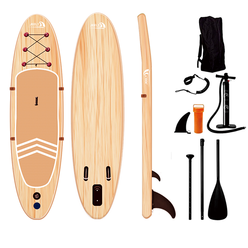 Jeely Wood 风格 PVC 桨板 充气冲浪板