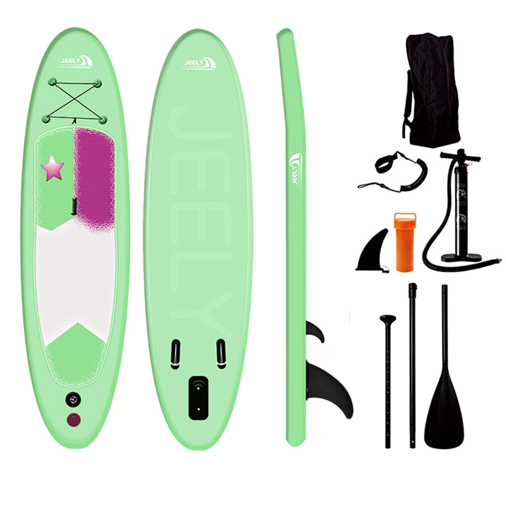 简单的彩色防滑甲板瑜伽 Sup 充气桨板